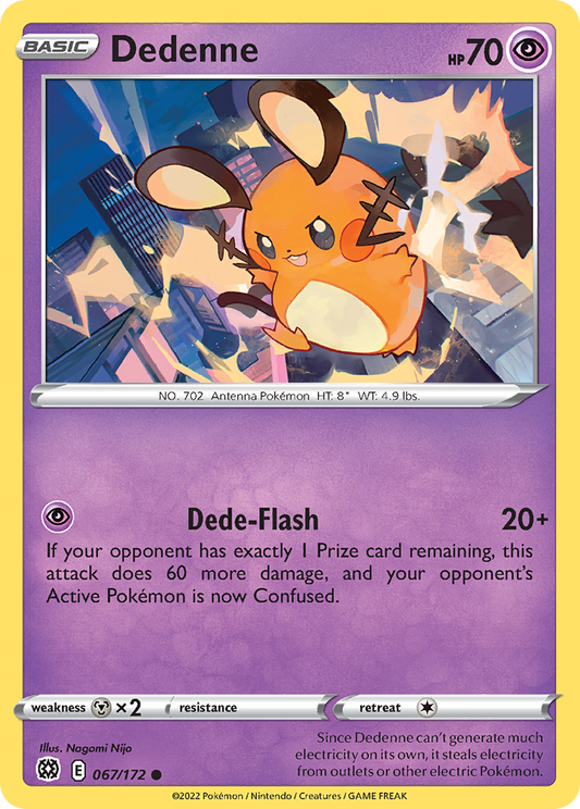 Dedenne - 067/172 - - BRILLIANT STARS - Pokemon - Common | AA21-41