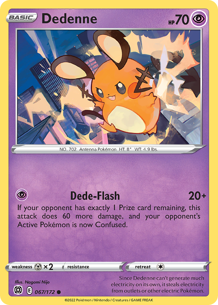 Dedenne - 067/172 - - BRILLIANT STARS - Pokemon - Common | AA73-9