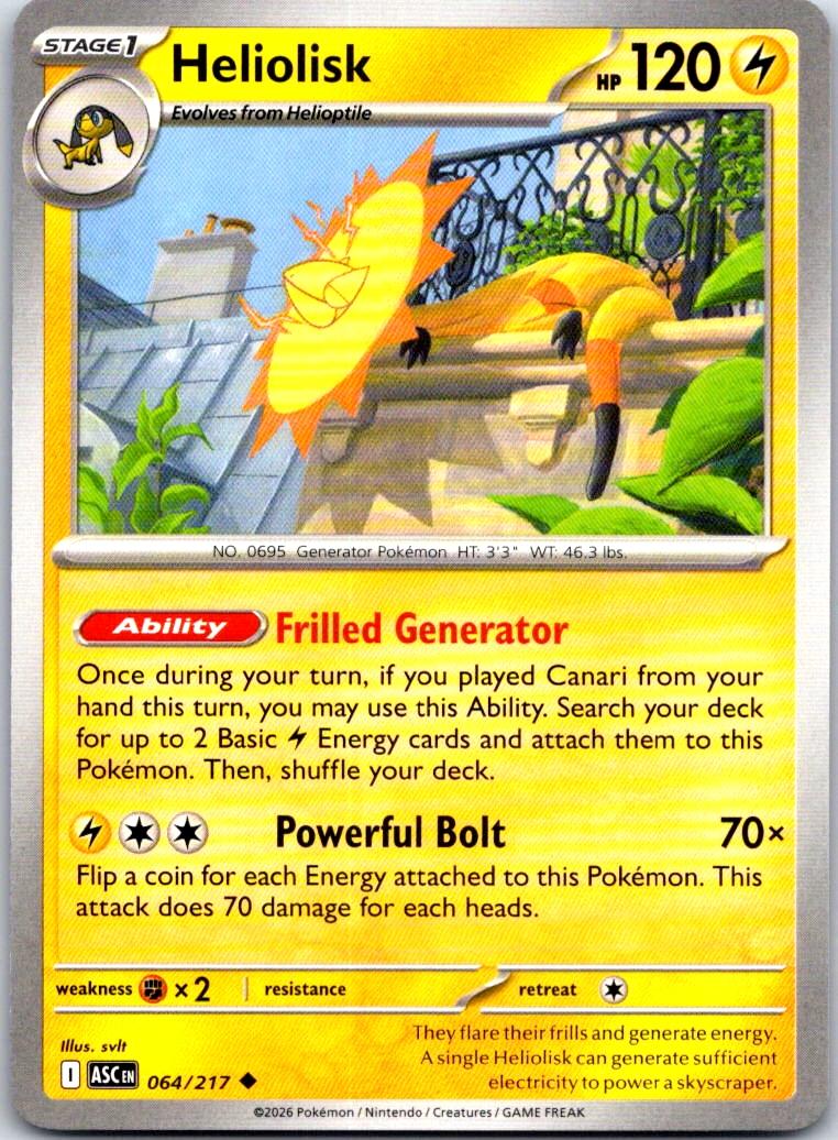 Heliolisk - 064/217 - - ASCENDED HEROES - Pokemon - Uncommon | AB12-50