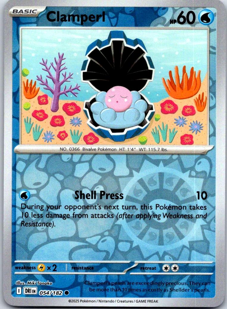 Clamperl - 054/182 - Reverse Holo - DESTINED RIVALS - Pokemon - | AA125-39
