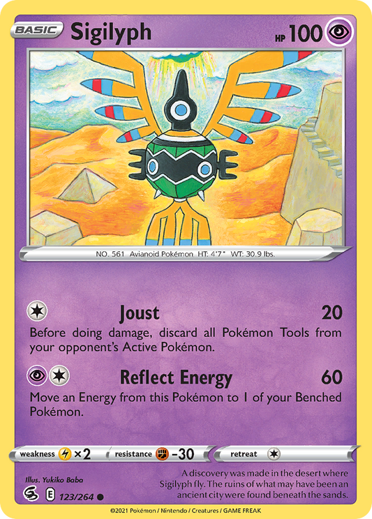 Sigilyph - 123/264 - Reverse Holo - FUSION STRIKE - Pokemon - Common | AA72-13
