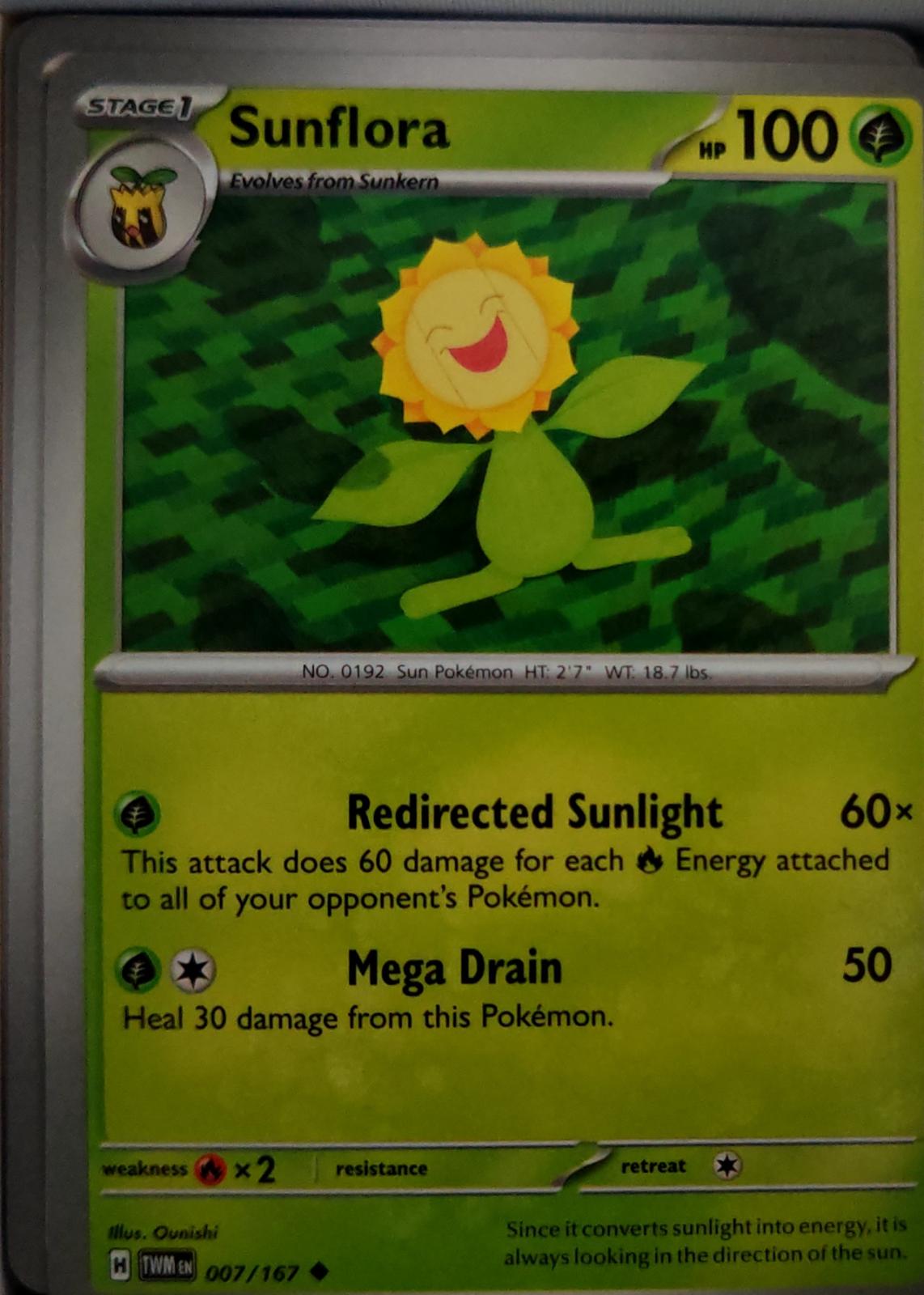 Sunflora - 007/167 - - TWILIGHT MASQUERADE - Pokemon - Uncommon | AA39-23