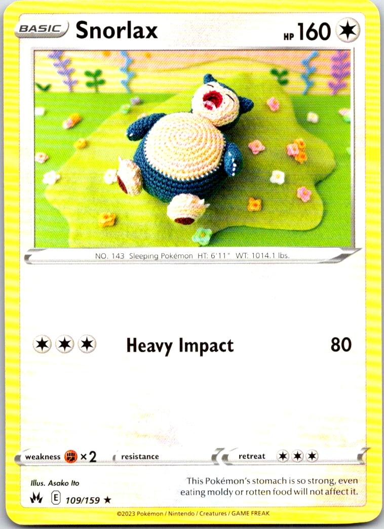 Snorlax - 109/159 - - CROWN ZENITH - Pokemon - Rare | AA105-20