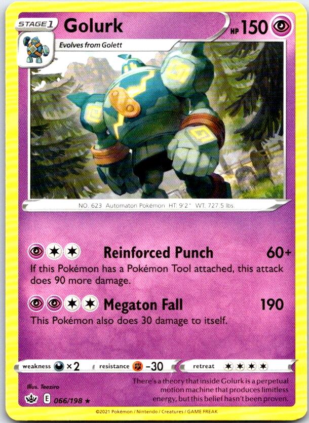 Golurk - 066/198 - - CHILLING REIGN - Pokemon - Rare | AC17-12