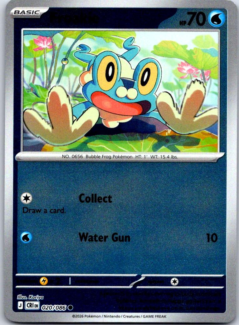 Froakie - 020/086 - Reverse Holo - CHAOS RISING - Pokemon - Common | AB01-16