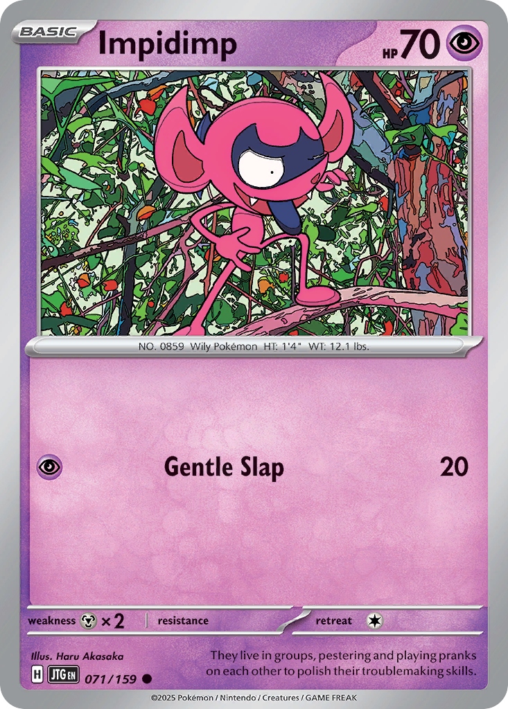 Impidimp - 071/159 - Reverse Holo - JOURNEY TOGETHER - Pokemon - | AA19-71