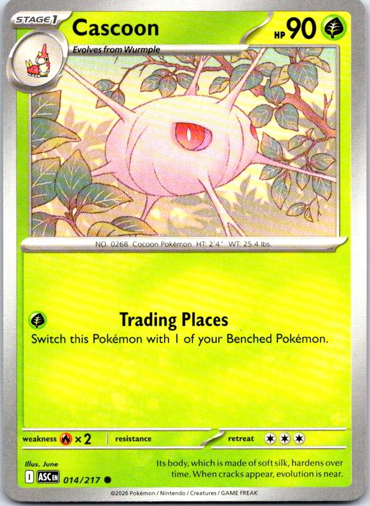 Cascoon - 014/217 - - ASCENDED HEROES - Pokemon - Common | AB43-47