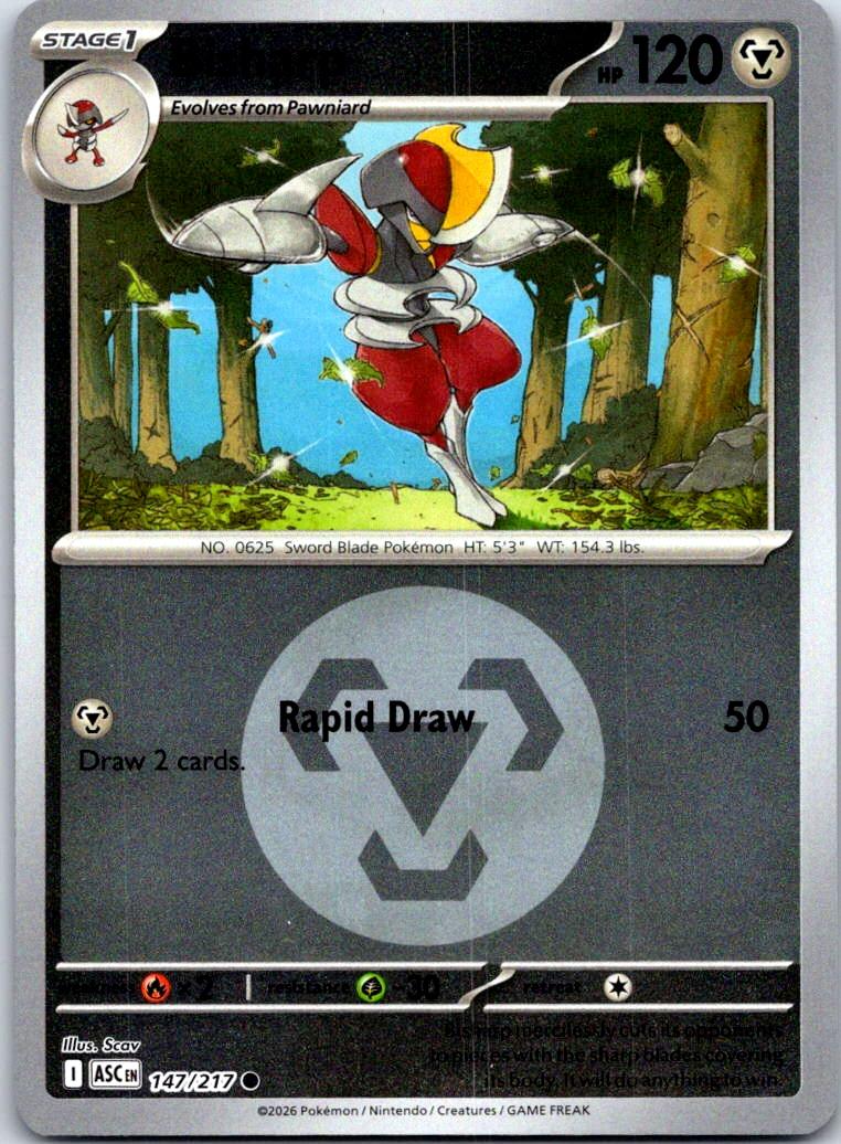 Bisharp (Energy Symbol Pattern) - 147/217 - Reverse Holo - ASCENDED HEROES - Pokemon - | AB03-31