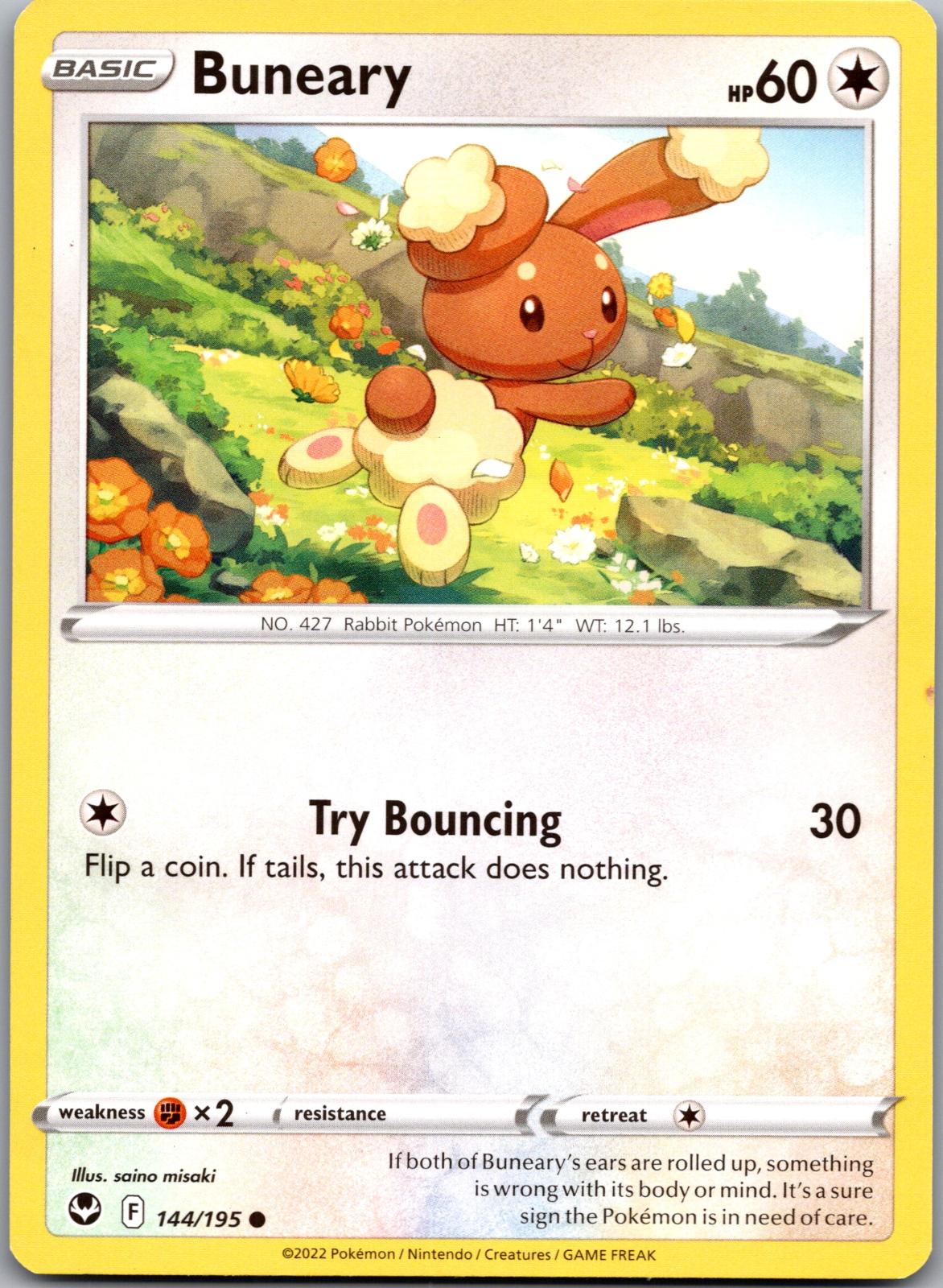 Buneary - 144/195 - - SILVER TEMPEST - Pokemon - Common | AA90-33
