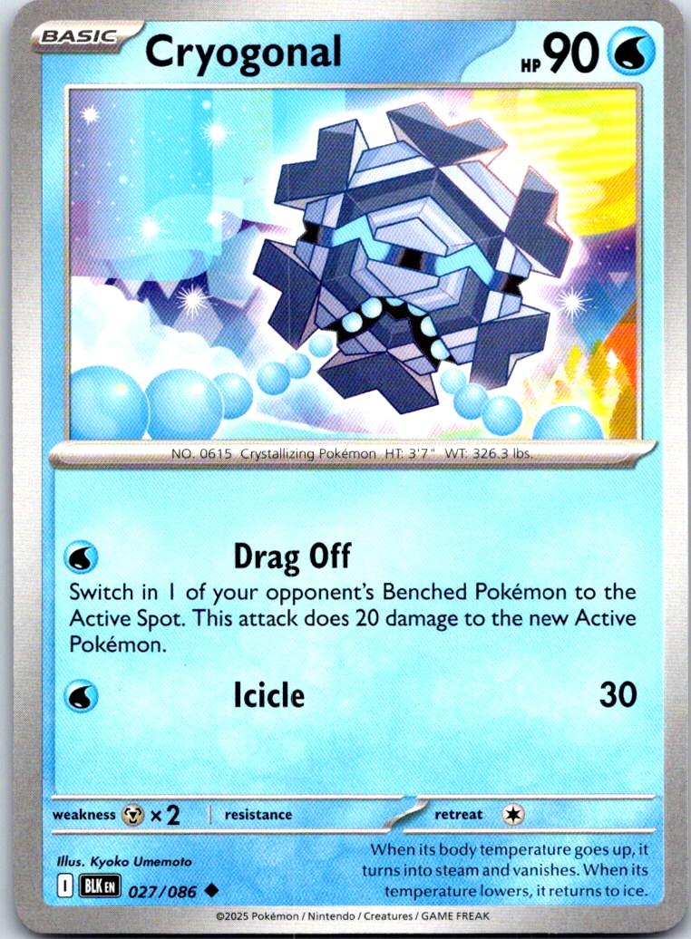 Cryogonal - 027/086 - - BLACK BOLT - Pokemon - Uncommon | AA112-23