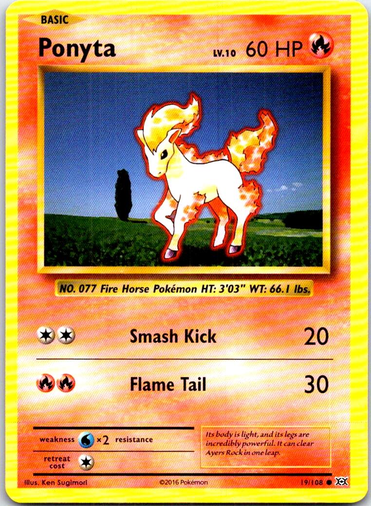 Ponyta - 19/108 - - EVOLUTIONS - Pokemon - Common | AB61-40
