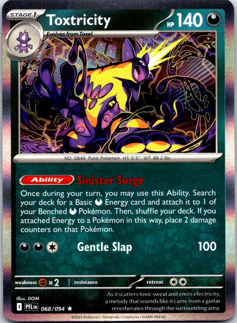 Toxtricity - 068/094 - Holo - PHANTASMAL FLAMES - Pokemon - Rare | AA121-27