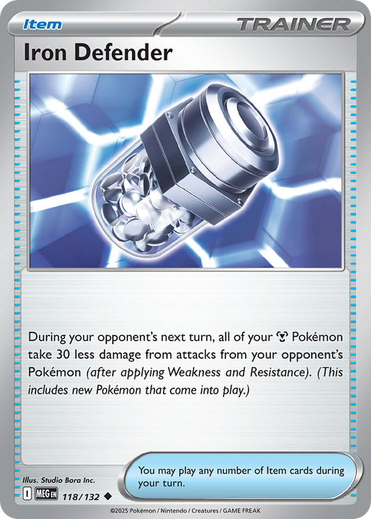 Iron Defender - 118/132 - - MEGA EVOLUTION - Pokemon - Uncommon | AA40-83
