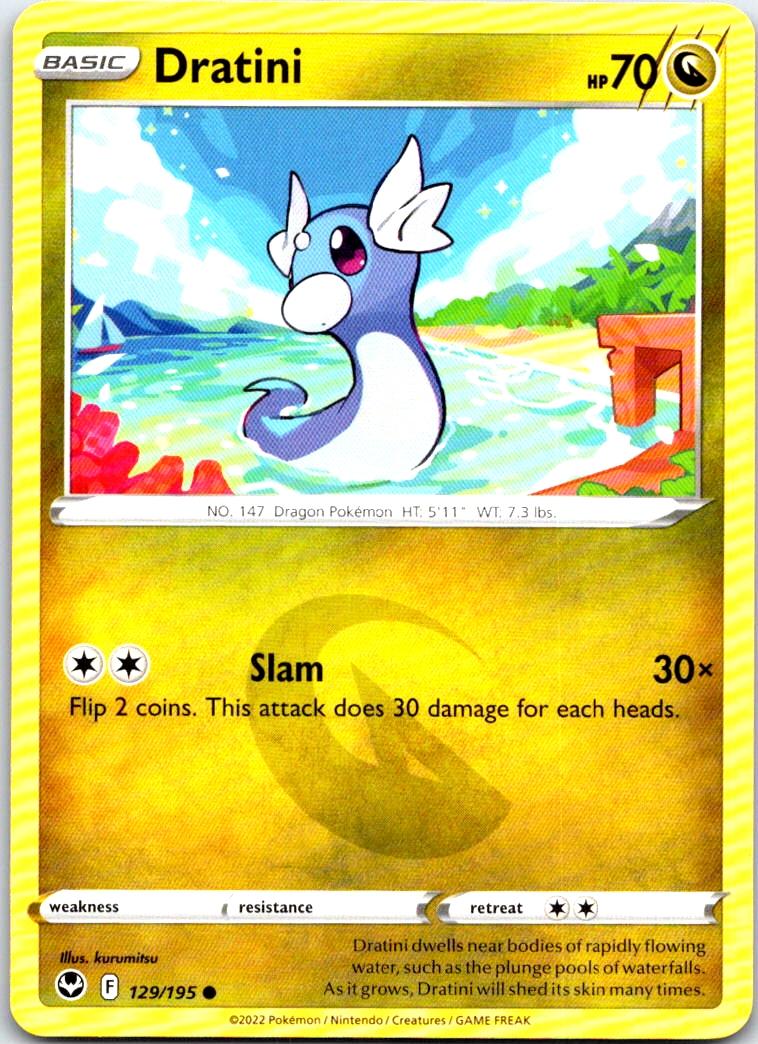 Dratini - 129/195 - - SILVER TEMPEST - Pokemon - Common | AB29-5