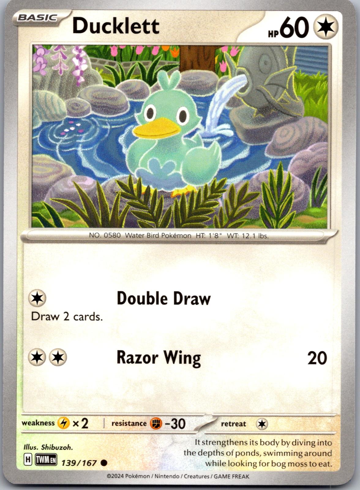 Ducklett - 139/167 - - TWILIGHT MASQUERADE - Pokemon - Common | AA79-3