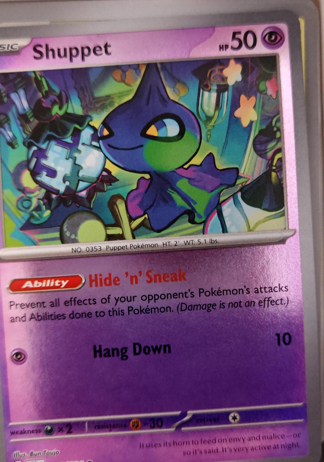Shuppet - 033/084 - Reverse Holo - PITCH BLACK - Pokemon - Common | AA25-41