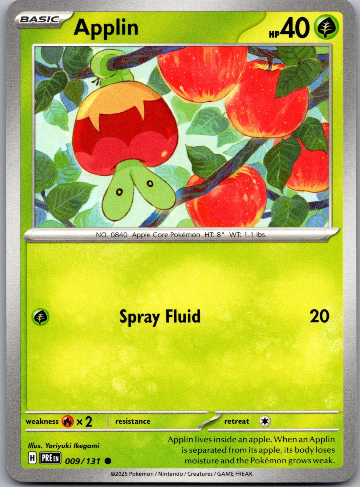 Applin - 009/131 - - PRISMATIC EVOLUTIONS - Pokemon - Common | AA81-38