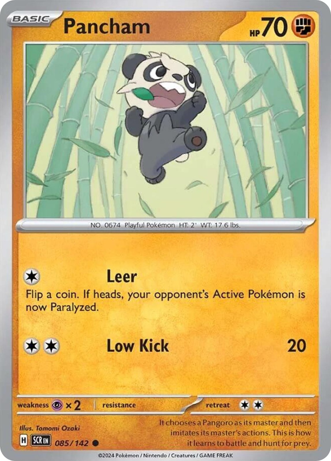 Pancham - 85/142 - - STELLAR CROWN - Pokemon - Common | AA06-95