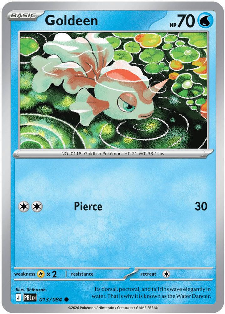 Goldeen - 013/084 - Reverse Holo - PITCH BLACK - Pokemon - Common | AA14-89