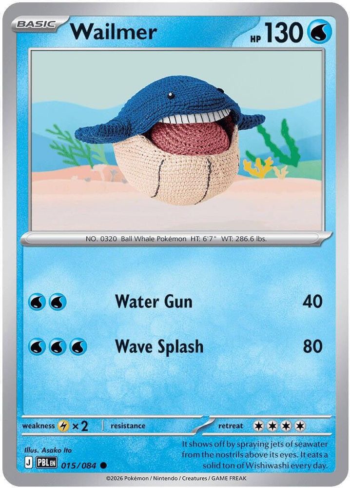 Wailmer - 015/084 - Reverse Holo - PITCH BLACK - Pokemon - Common | AA14-69
