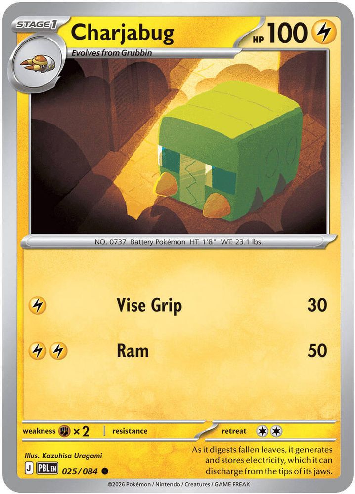 Charjabug - 025/084 - - PITCH BLACK - Pokemon - Common | AA16-92