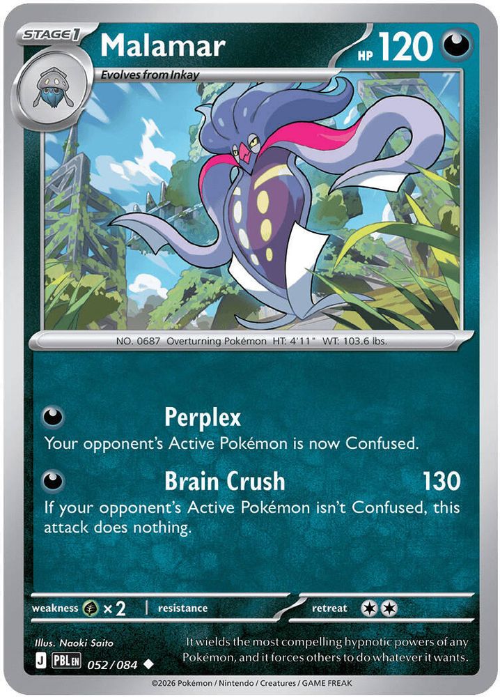 Malamar - 052/084 - - PITCH BLACK - Pokemon - Uncommon | AA18-8