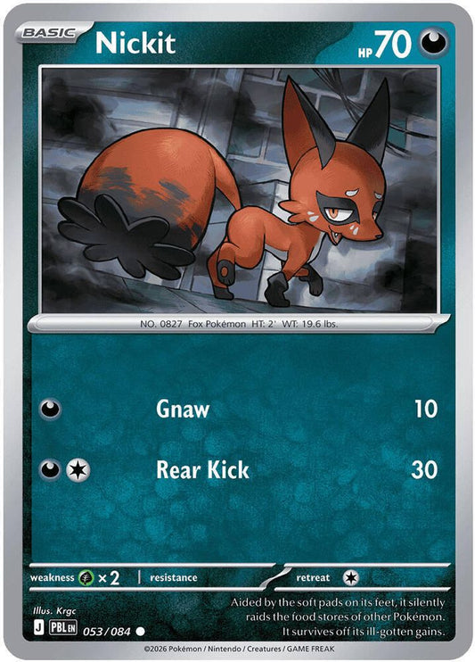 Nickit - 053/084 - - PITCH BLACK - Pokemon - Common | AA16-16