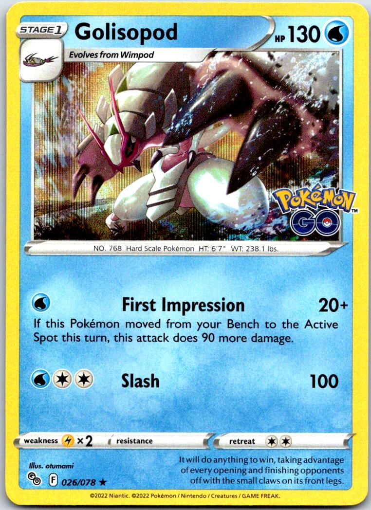 Golisopod - 026/078 - Holo - POKEMON GO - Pokemon - Rare | AA120-7