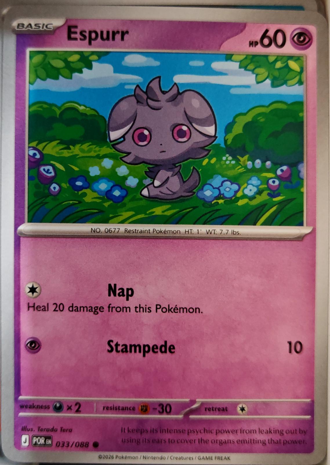 Espurr - 033/088 - - PERFECT ORDER - Pokemon - Common | AA07-31