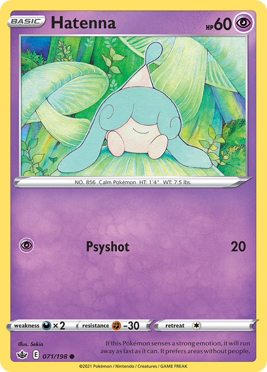 Hatenna - 071/198 - - CHILLING REIGN - Pokemon - Common | AA02-75
