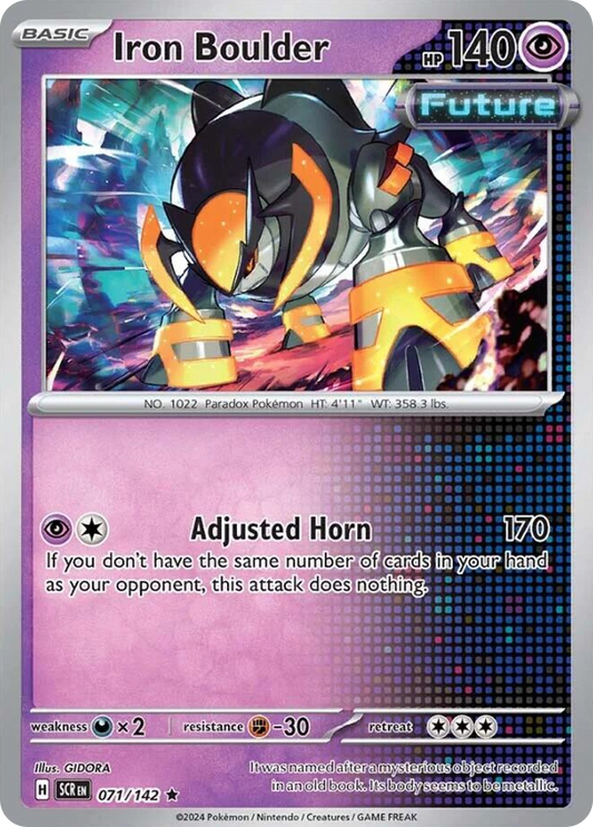 Iron Boulder - 71/142 - Reverse Holo - STELLAR CROWN - Pokemon - Rare | AA04-23