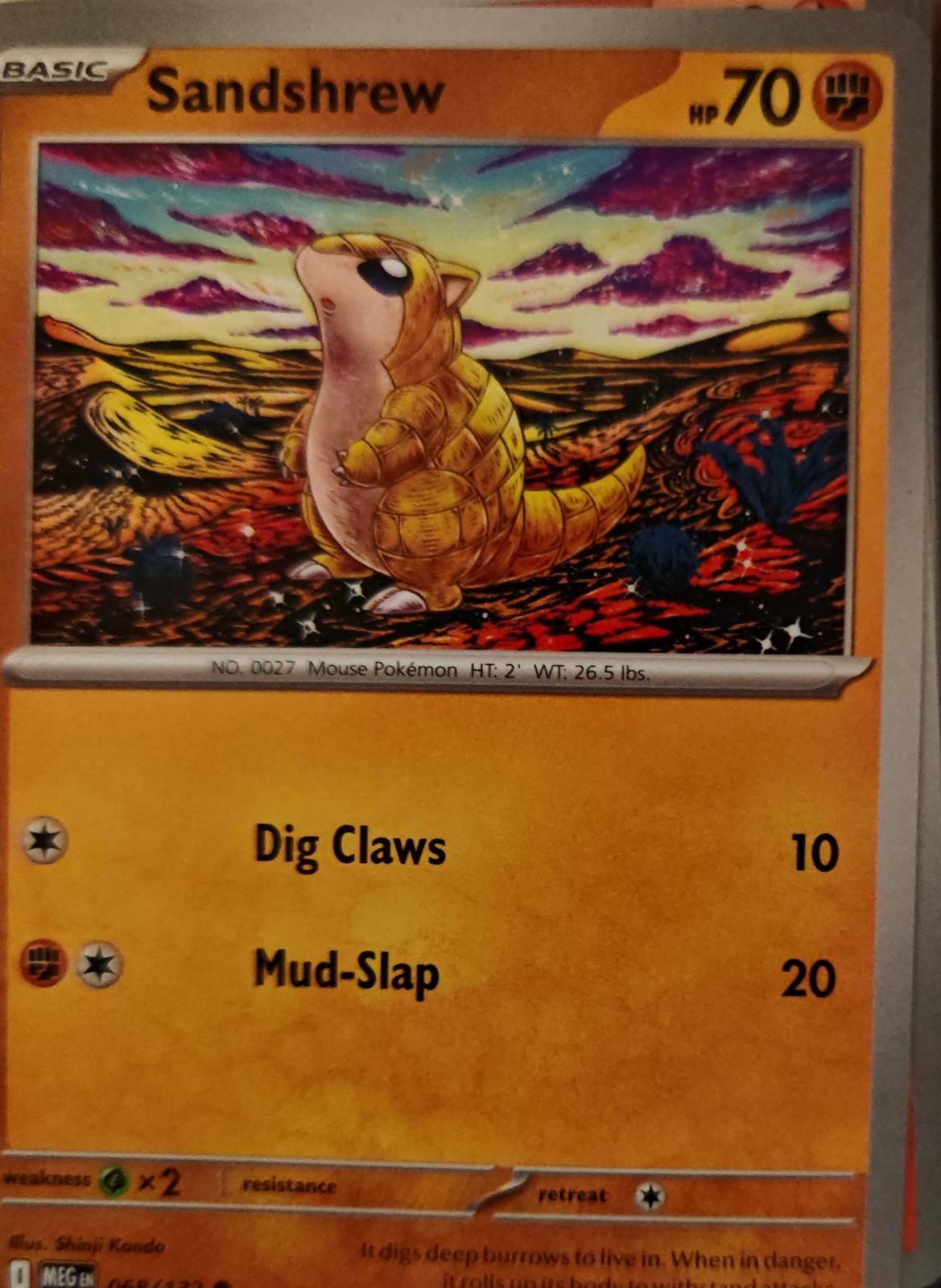 Sandshrew - 068/132 - - MEGA EVOLUTION - Pokemon - Common | AA01-72
