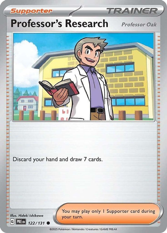 Professor's Research [Professor Oak] - 122/131 - - PRISMATIC EVOLUTIONS - Pokemon - | AA27-61