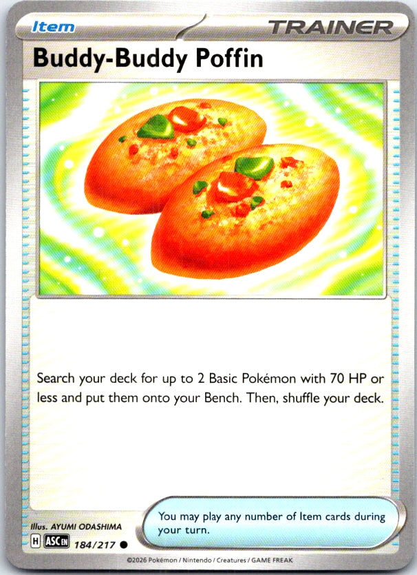 Buddy-Buddy Poffin - 184/217 - - ASCENDED HEROES - Pokemon - Common | AC24-37