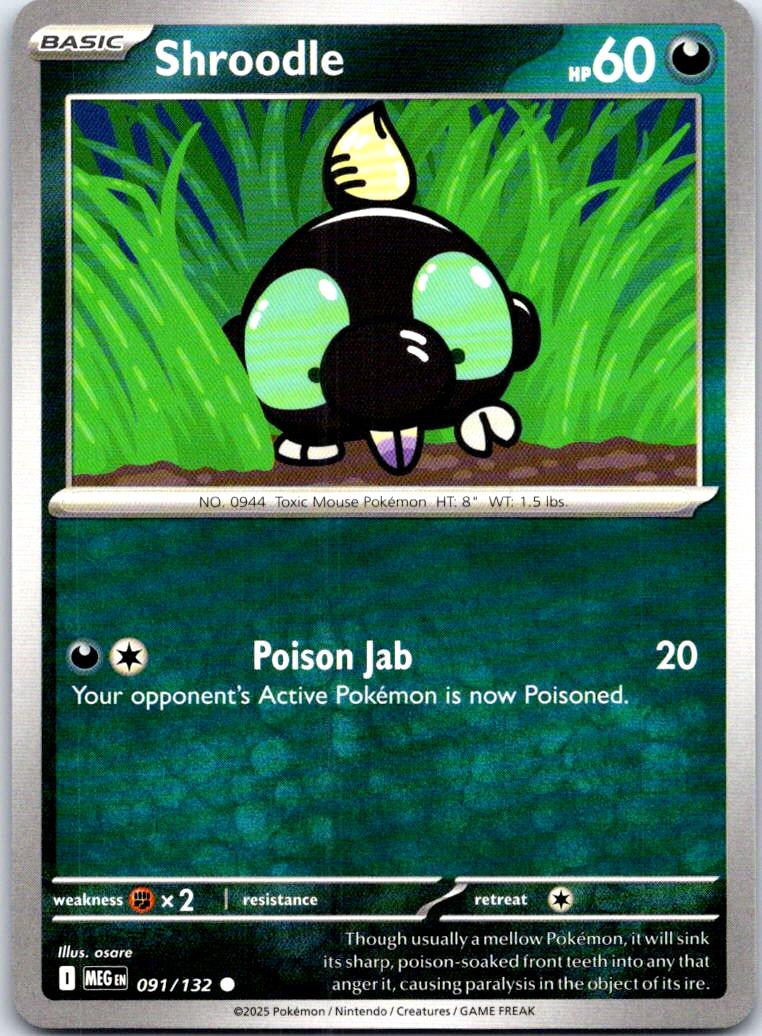 Shroodle - 091/132 - - MEGA EVOLUTION - Pokemon - Common | AB68-13