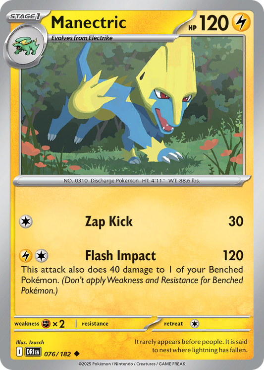Manectric - 076/182 - - DESTINED RIVALS - Pokemon - Uncommon | AA12-69