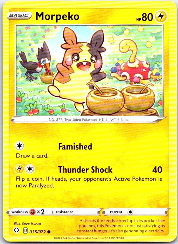 Morpeko - 035/072 - - SHINING FATES - Pokemon - Common | AB98-43