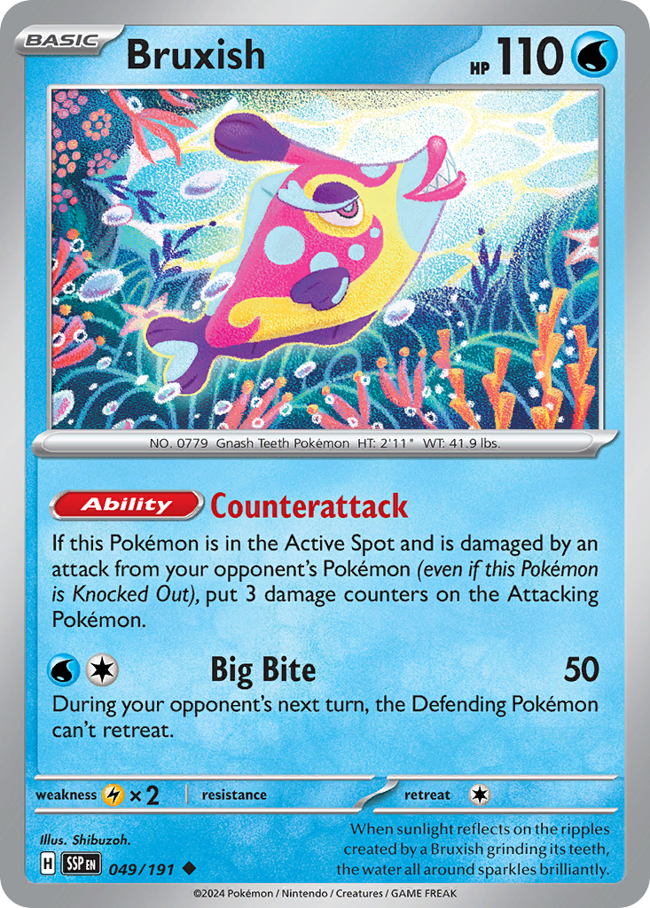 Bruxish - 049/191 - - SURGING SPARKS - Pokemon - Uncommon | AA48-13