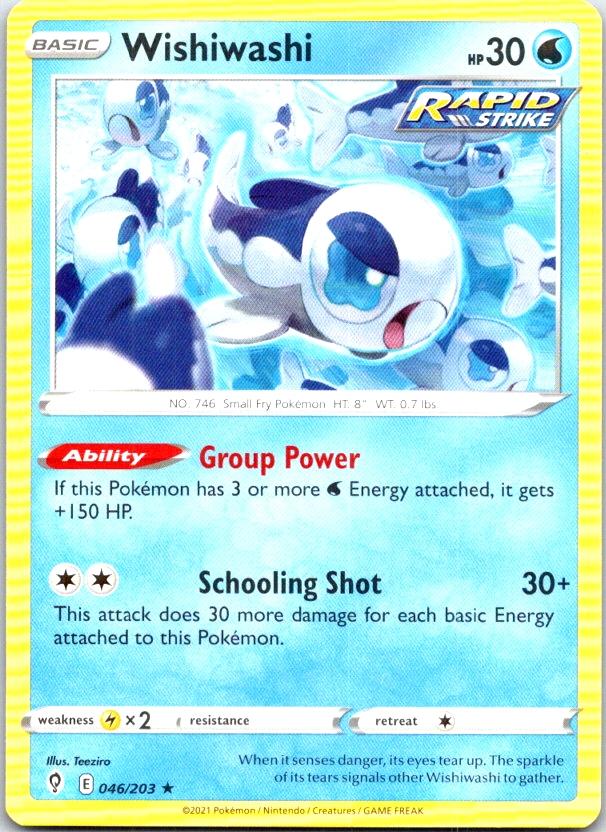 Wishiwashi - 046/203 - - EVOLVING SKIES - Pokemon - Rare | AC05-5