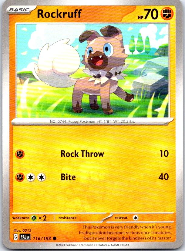 Rockruff - 116/193 - - PALDEA EVOLVED - Pokemon - Common | AC03-36