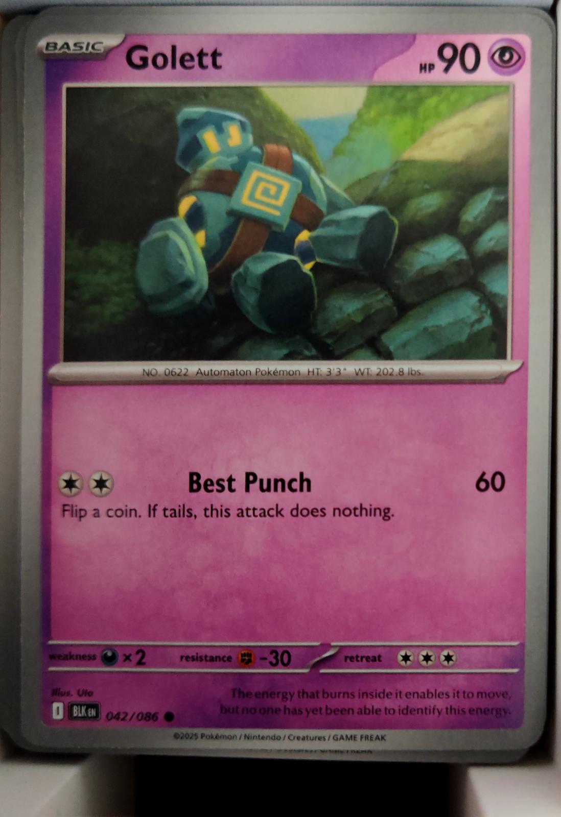 Golett - 042/086 - - BLACK BOLT - Pokemon - Common | AA47-100