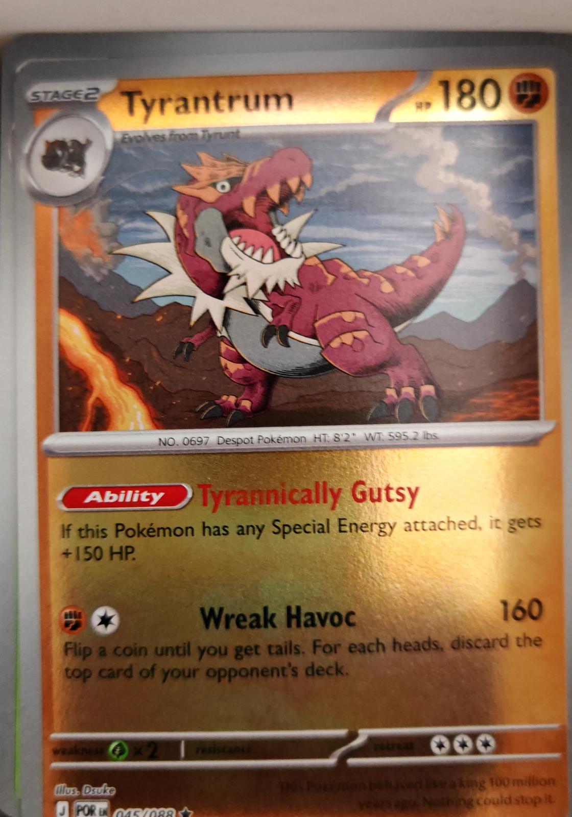 Tyrantrum - 045/088 - Reverse Holo - PERFECT ORDER - Pokemon - Rare | AA04-94