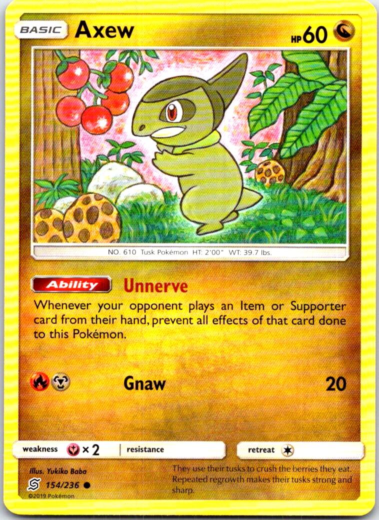 Axew - 154/236 - - UNIFIED MINDS - Pokemon - Common | AB62-17