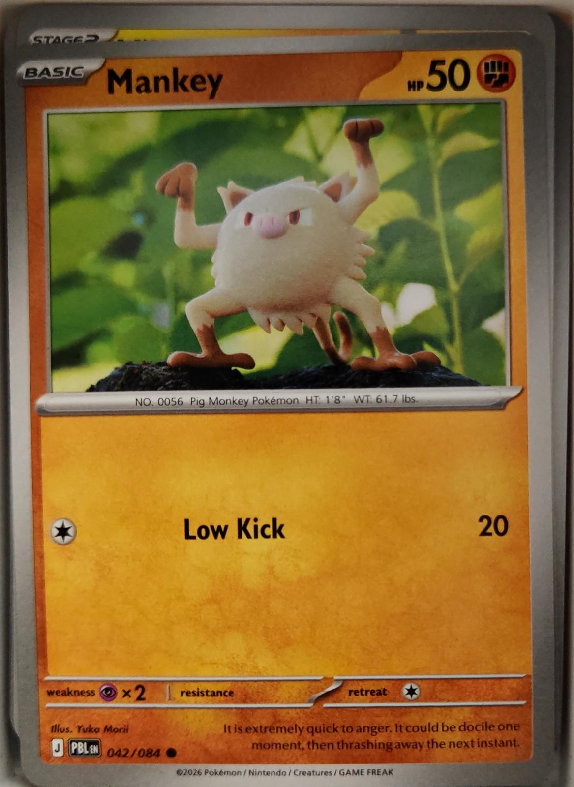 Mankey - 042/084 - - PITCH BLACK - Pokemon - Common | AA16-21
