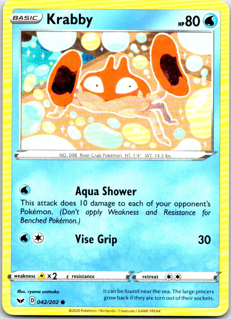 Krabby - 042/202 - - SWORD & SHIELD - Pokemon - Common | AB74-21