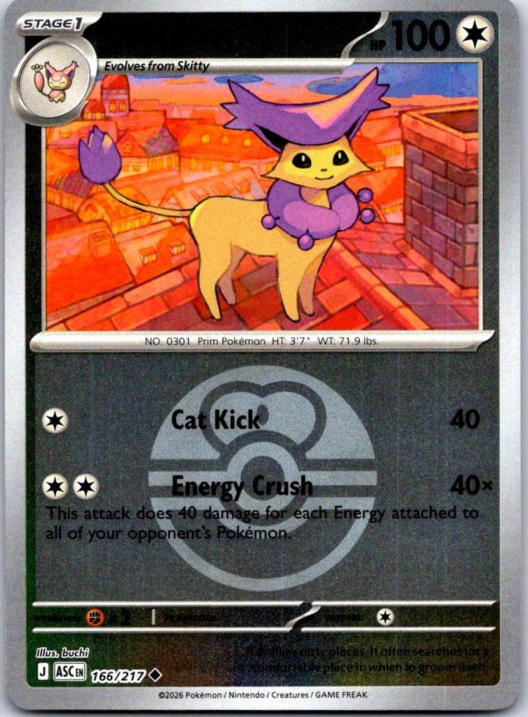 Delcatty (Love Ball) - 166/217 - Reverse Holo - ASCENDED HEROES - Pokemon - | AA125-20
