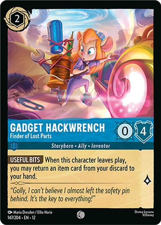 Gadget Hackwrench - Finder of Lost Parts - 147/204 - - WILDS UNKNOWN - Lorcana - | LAA01-14