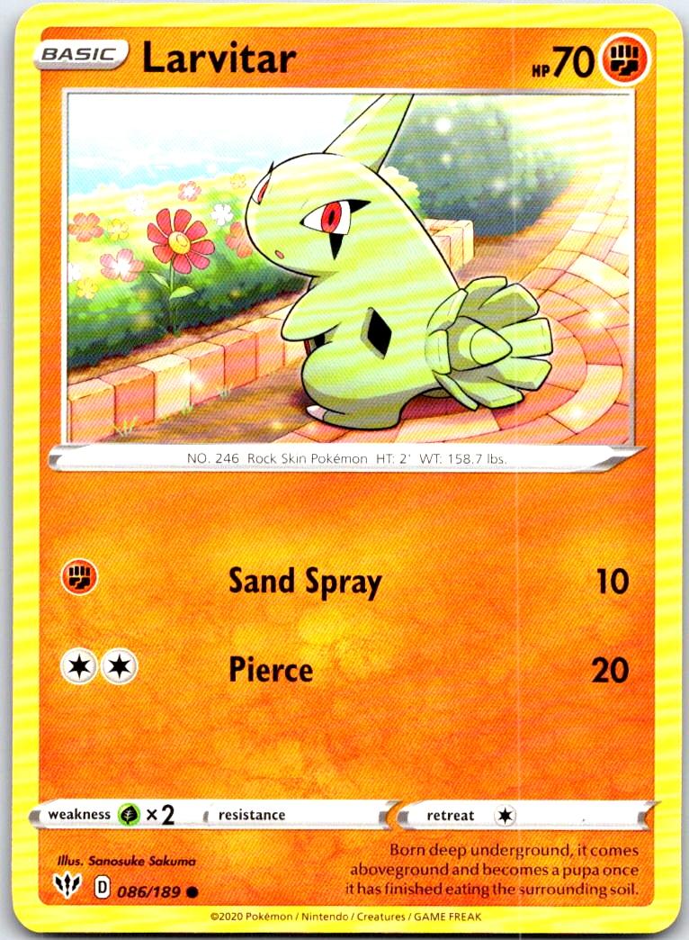 Larvitar - 086/189 - - DARKNESS ABLAZE - Pokemon - Common | AB79-37