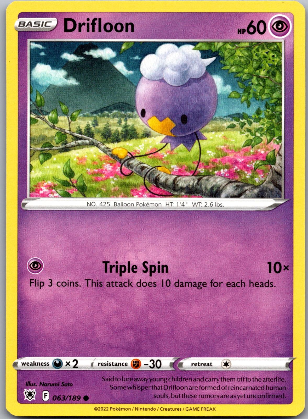 Drifloon - 063/189 - - ASTRAL RADIANCE - Pokemon - Common | AA89-13