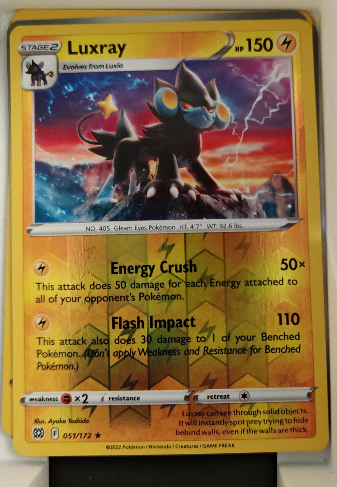 Luxray - 051/172 - Reverse Holo - BRILLIANT STARS - Pokemon - Rare | AA22-7